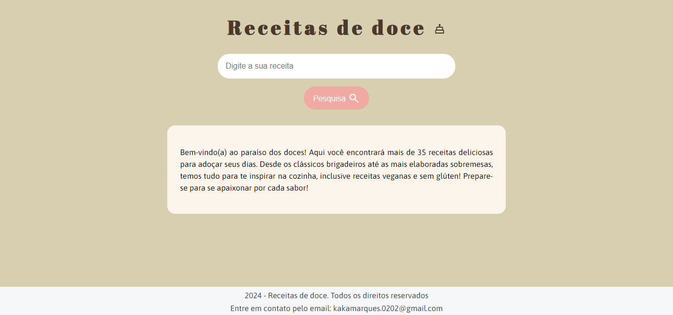 website de buscador de doces