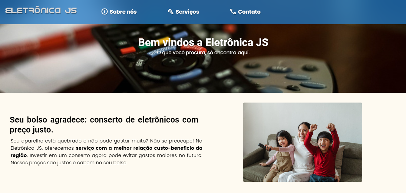 website Eletrônica JS